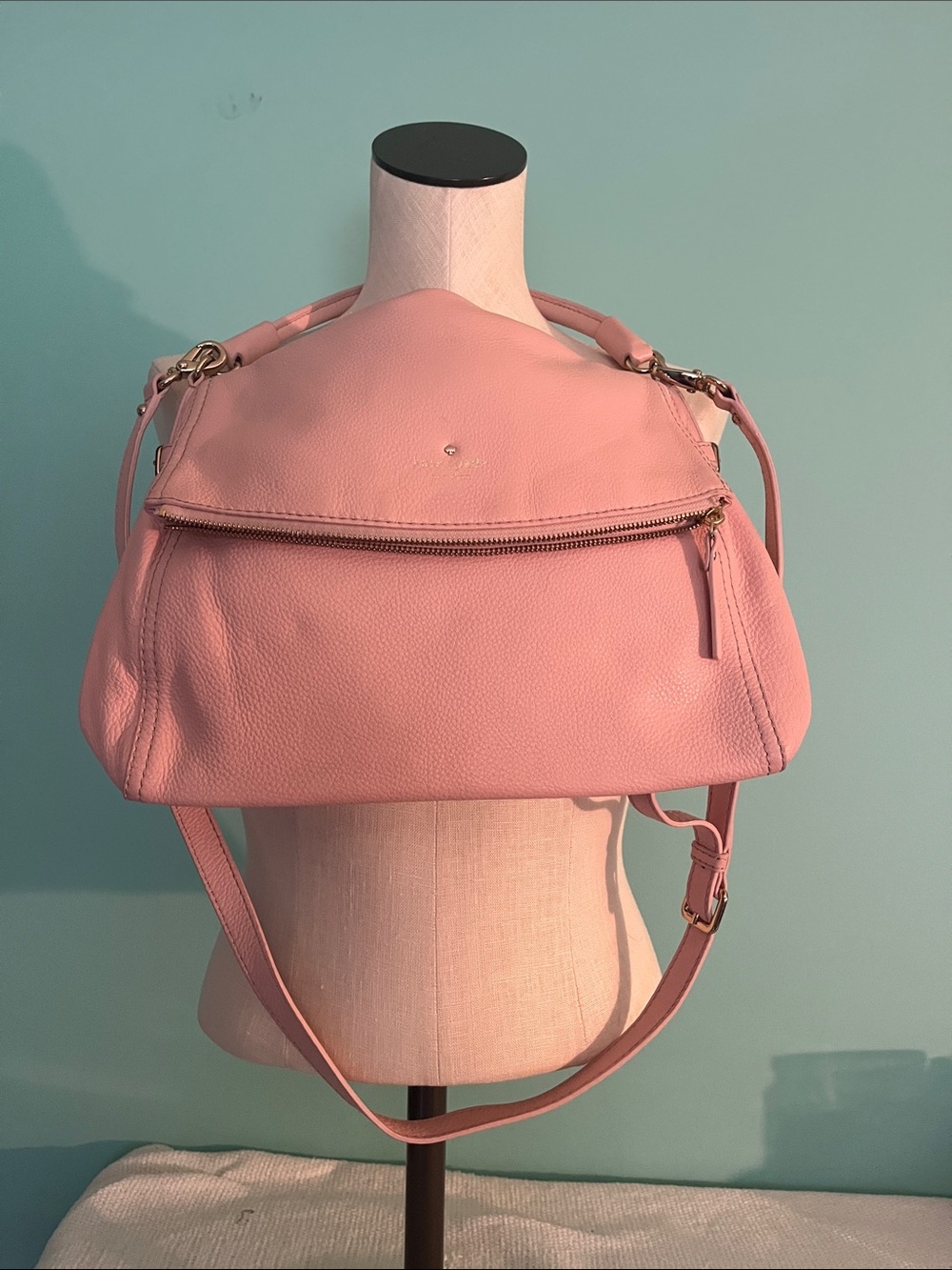 Soft Pink Pebbled Leather Shoulder Bag - Kate Spade